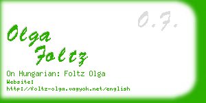 olga foltz business card